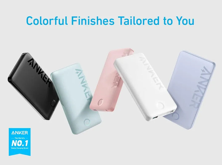 Anker External Battery, 323 Power Bank 10,000 mAh with 2 Ports , Fast Charging 12 W for iPhone 15 14 13 Pro, Huawei, iPad Pro/Air, Samsung Galaxy and Plus Encore 